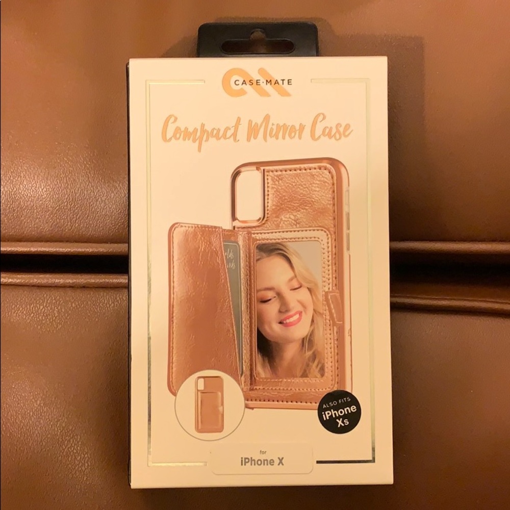 New CASE MATE ROSE GOLD MIRROR WALLET IPHONE X/XS